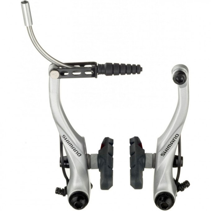 Тормоз SHIMANO V-BR ALIVIO, T4000, ПЕР, КОЛОДКИ S65T, СЕРЕБРИСТЫЙ EBRT4000FX43SSP