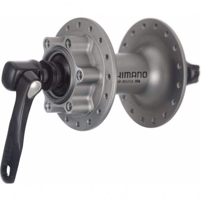 Втулка передняя SHIMANO DEORE M525A, 32 отверстия, QR, 6-болт, серебристый EHBM525ABSS