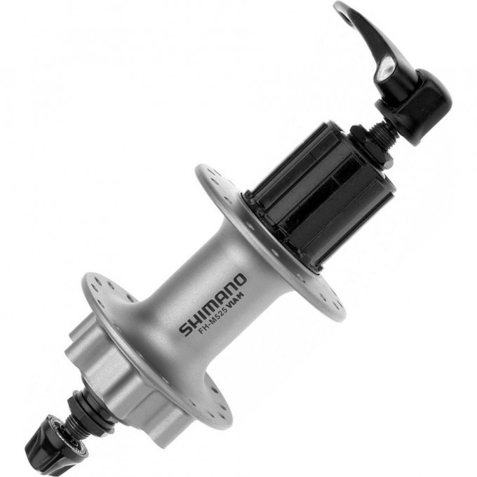 Втулка задняя SHIMANO DEORE, M525A, 36 отверстий, 8/9 скоростей, QR, 6-болтов, серебристый EFHM525AAZSS