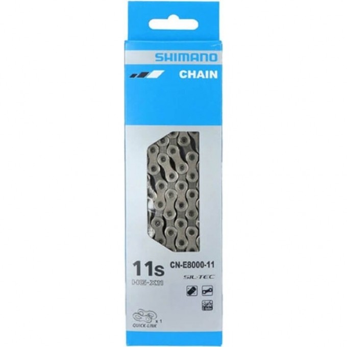Цепь SHIMANO E8000, 11СК, 116 ЗВ., С ЗАМКОМ ЦЕПИ ICNE800011116Q