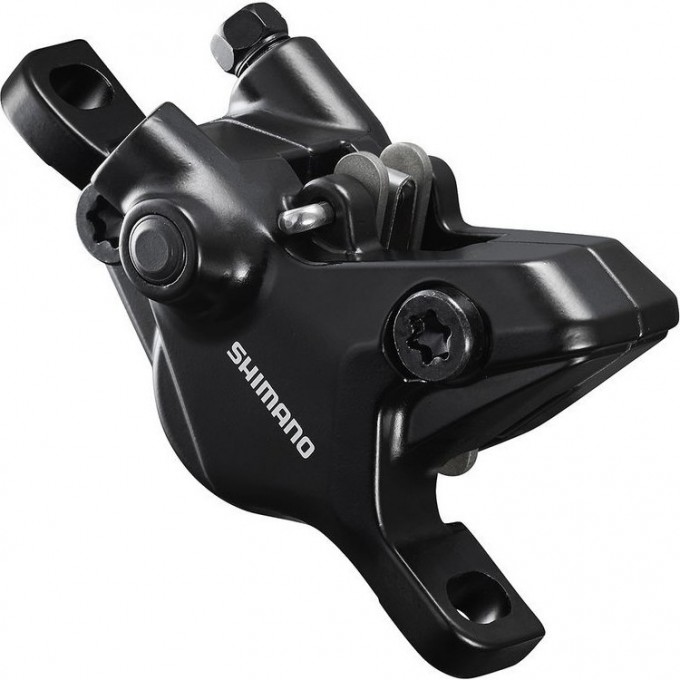 Калипер гидравлический SHIMANO MT410, POST MOUNT, полимерные колодки B01S без кулера, без адаптера, серебристый EBRMT410MPRXL
