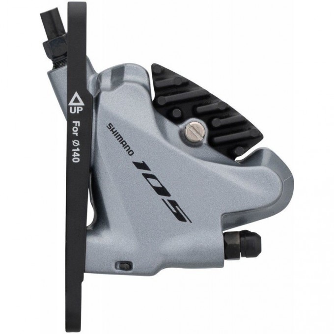 Калипер SHIMANO 105 R7070, передний, гидравлика, FLAT MOUNT, полимерные колодки L03A, серебро, IBRR7070F4RFS