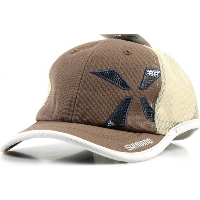 Кепка SHIMANO XEF WIND-FIT HALF MESH CAP КОФЕЙНО КОРИЧНЕВАЯ REGULAR SIZE 5XCA252Q2F