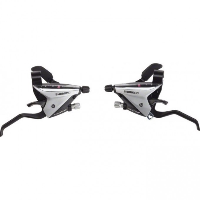 Шифтер/Тормозная ручка SHIMANO ACERA, EF65, левый/правый, 3X8 скоростей, трос+оплетка, черный ESTEF65P8A3L