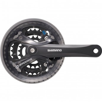 Система SHIMANO ACERA, M361, 175 мм, квадрат, 48/38/28T, защита, черный