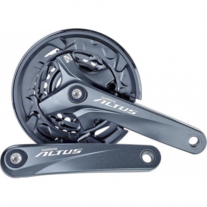 Система SHIMANO ALTUS, M2000, 170 мм, квадрат, 40/30/22T, черной с защитой, с болтами EFCM2000C002C