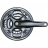 Система SHIMANO ALTUS, M311, 170 мм, квадрат, 48/38/28T, с защитой, черный EFCM311C888CL