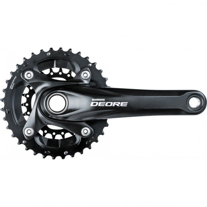 Система SHIMANO DEORE, M617, 170 мм, интегрированный вал, 38/24T без каретки, черный EFCM617CX84L