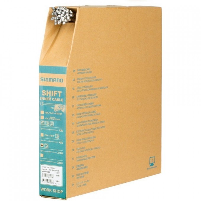 Трос переключателя SHIMANO трос 1.2X2100 мм нержавейка, 100 штук Y60098630