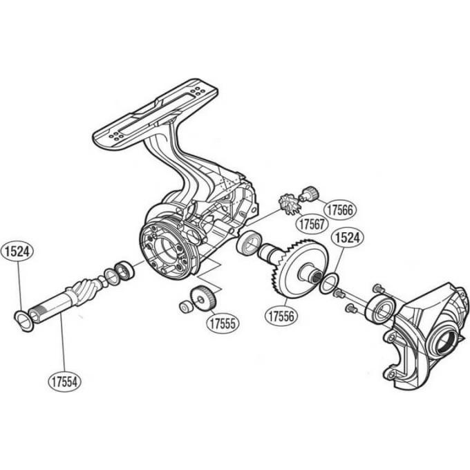 Запчасть для катушки SHIMANO GEAR SET набор шестеронок главной пары PK0347