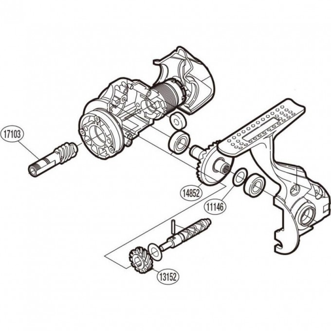 Запчасть для катушки SHIMANO IDLE GEAR шестерня привода бесконечника RD13152