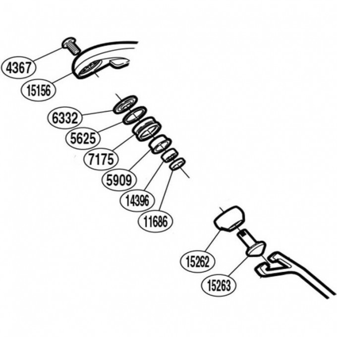 Запчасть для катушки SHIMANO LINE ROLLER SET набор ролика лескоукладывателя PK0118