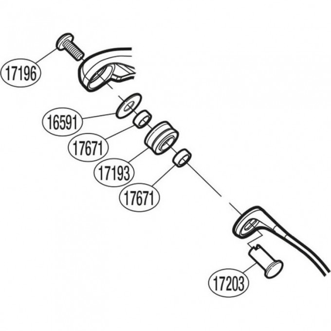 Запчасть для катушки SHIMANO LINE ROLLER SET набор ролика лескоукладывателя PK0397