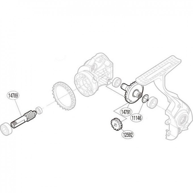 Запчасть для катушки ведомая шестерня PINION GEAR SHIMANO RD14789
